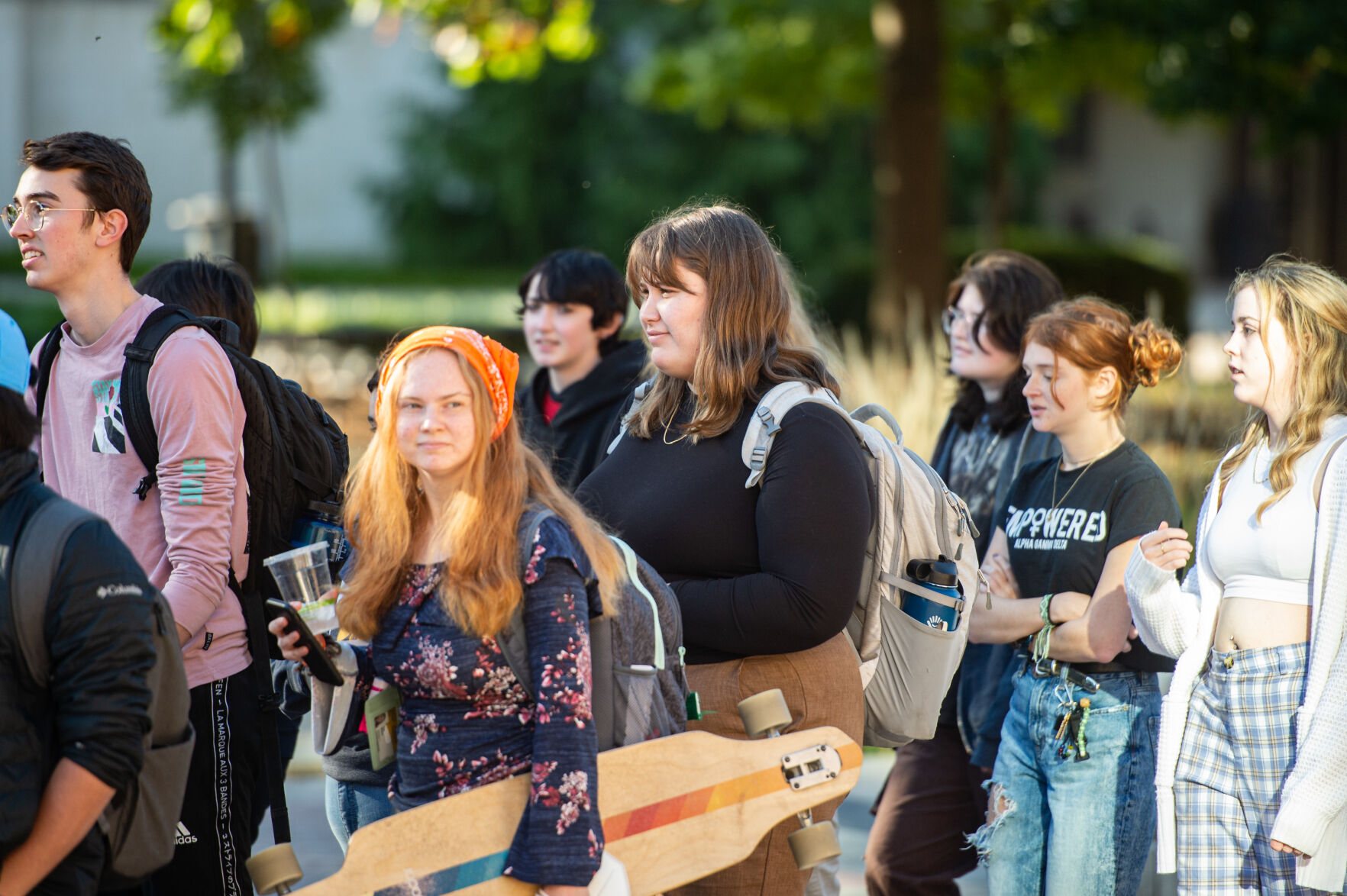 Students rally in support of MeToo movement, Eleanor Diddona walks with protesters